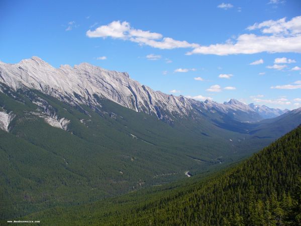Le paysage depuis le téléphérique de Banff